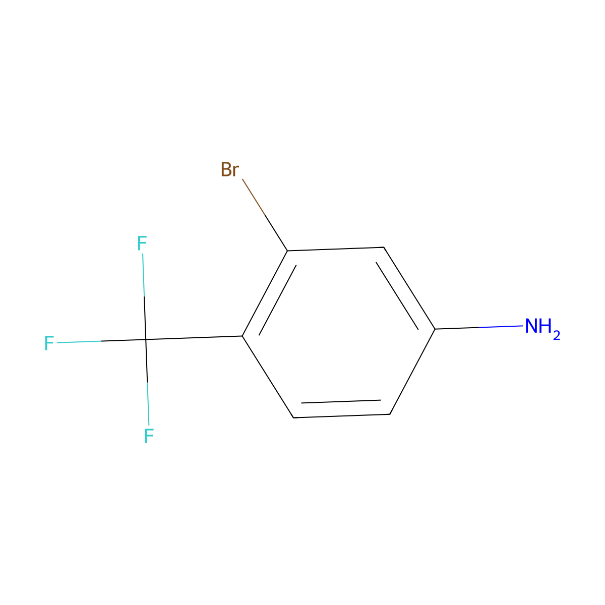 3-Bromo-4-(trifluoromethyl)aniline molecular structure, CAS 172215-91-7