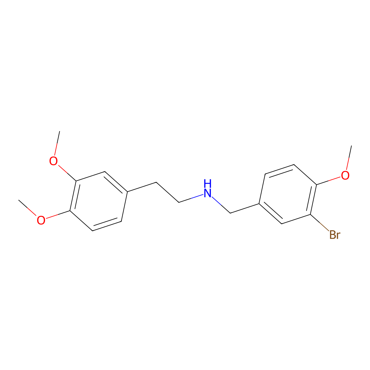 N-[(3-bromo-4-methoxyphenyl)methyl]-2-(3,4-dimethoxyphenyl)ethanamine molecular structure, CAS 172216-89-6