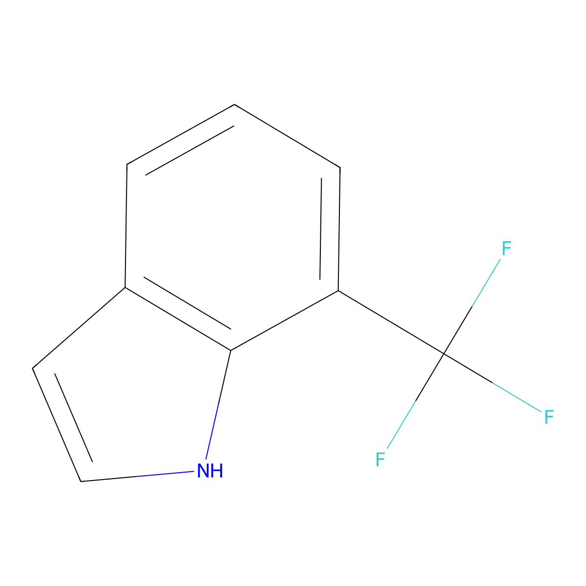 7-(Trifluoromethyl)-1H-indole molecular structure, CAS 172217-02-6