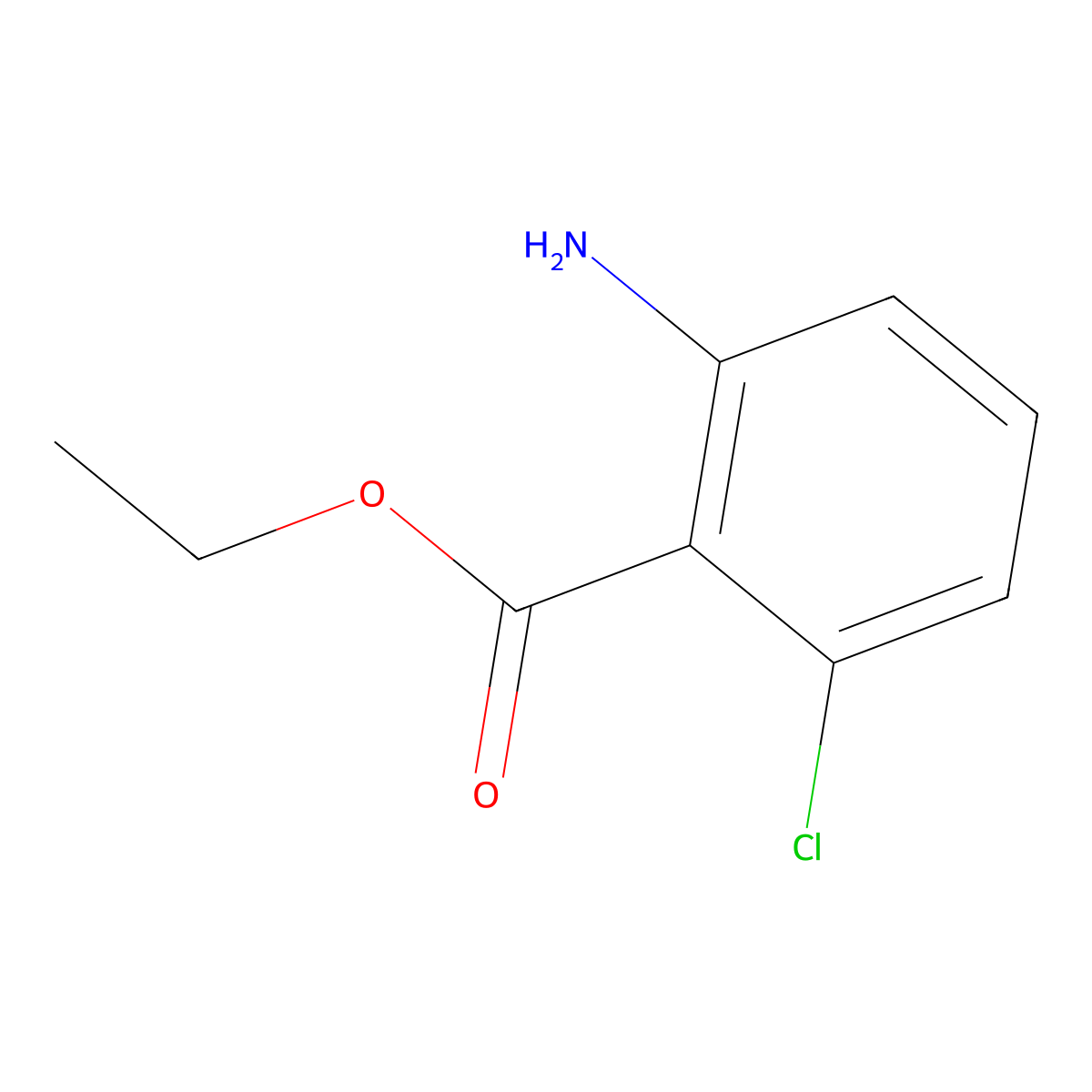 Ethyl 2-amino-6-chlorobenzoate molecular structure, CAS 172217-11-7