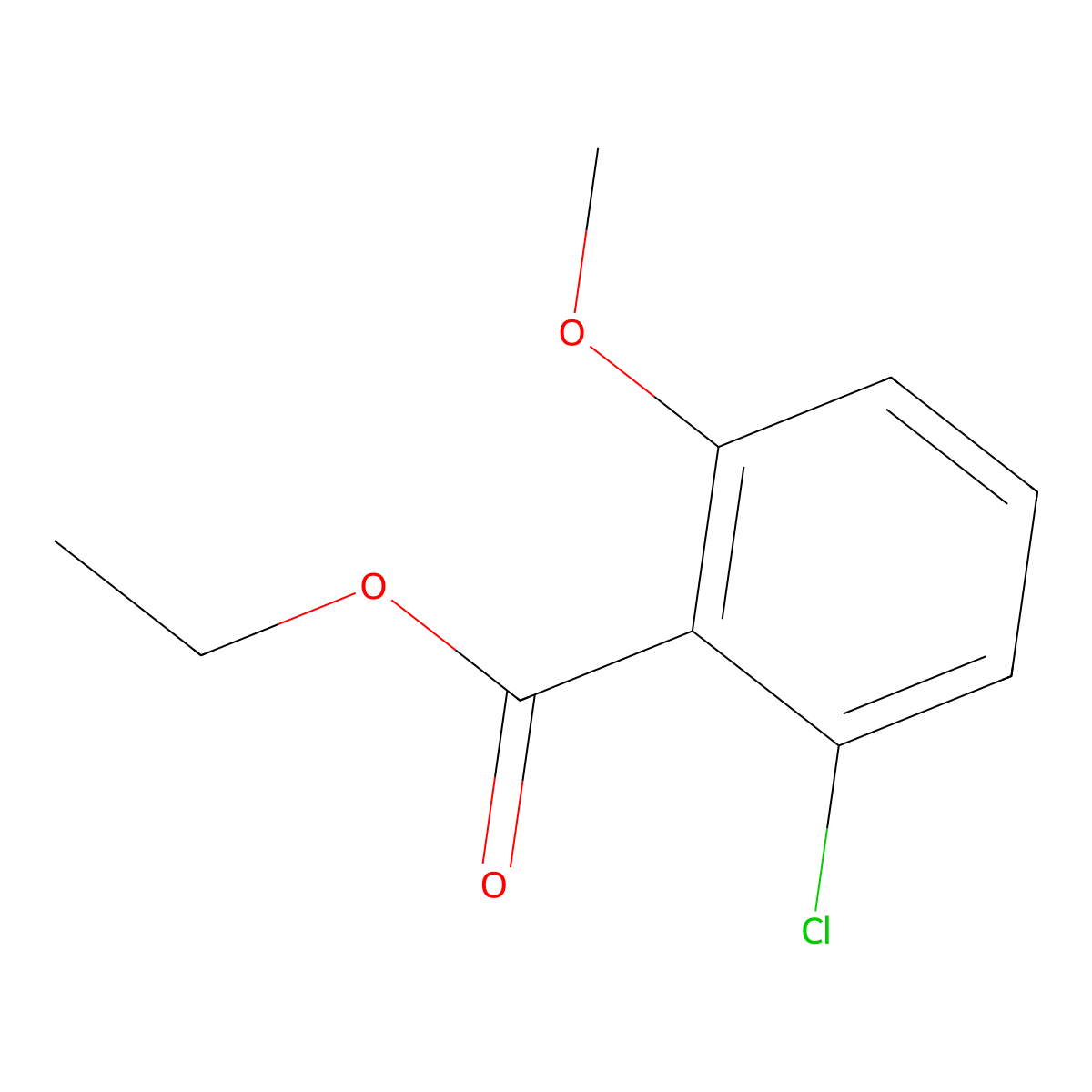 Ethyl 2-chloro-6-methoxybenzoate molecular structure, CAS 172217-12-8