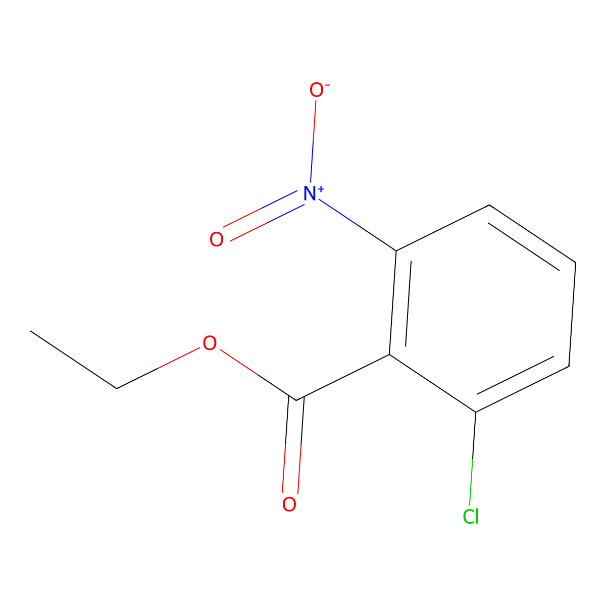 Ethyl 2-chloro-6-nitrobenzoate molecular structure, CAS 172217-16-2