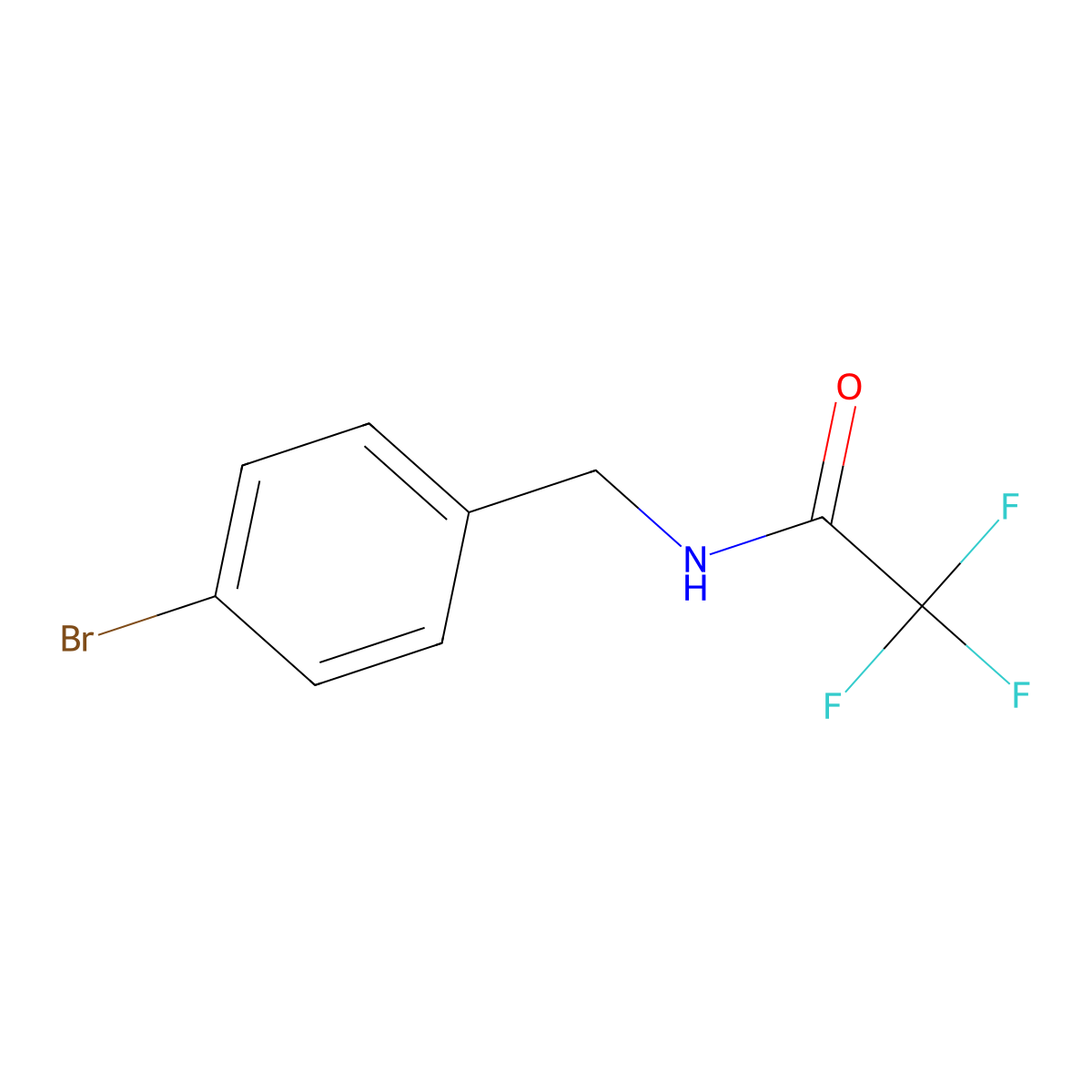 N-[(4-bromophenyl)methyl]-2,2,2-trifluoroacetamide molecular structure, CAS 172218-35-8
