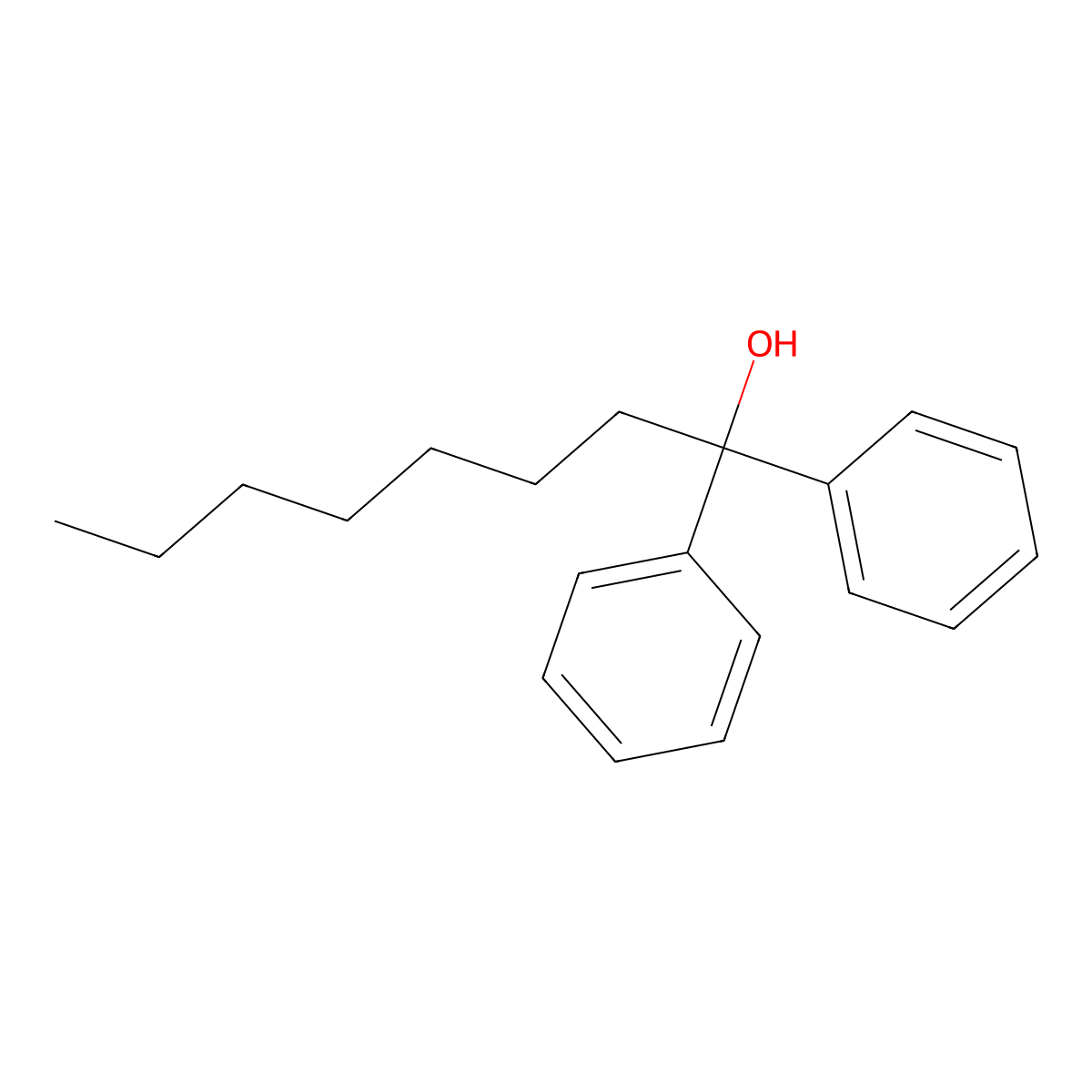 1,1-Diphenyloctan-1-ol molecular structure, CAS 17222-56-9