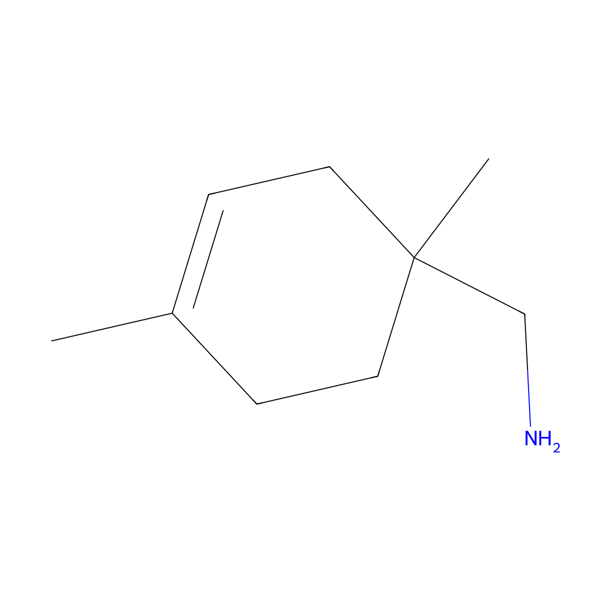 1,4-Dimethyl-3-cyclohexene-1-methanamine molecular structure, CAS 172223-62-0