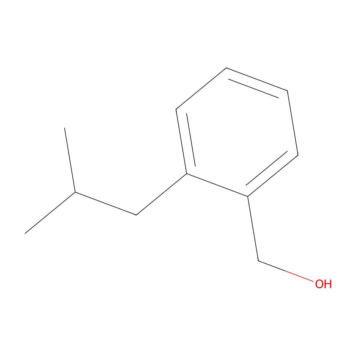 [2-(2-Methylpropyl)phenyl]methanol molecular structure, CAS 172225-48-8