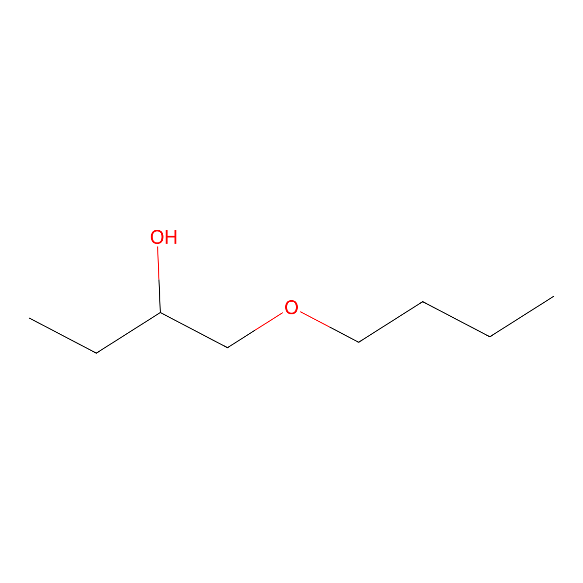 1-Butoxybutan-2-ol molecular structure, CAS 17223-19-7