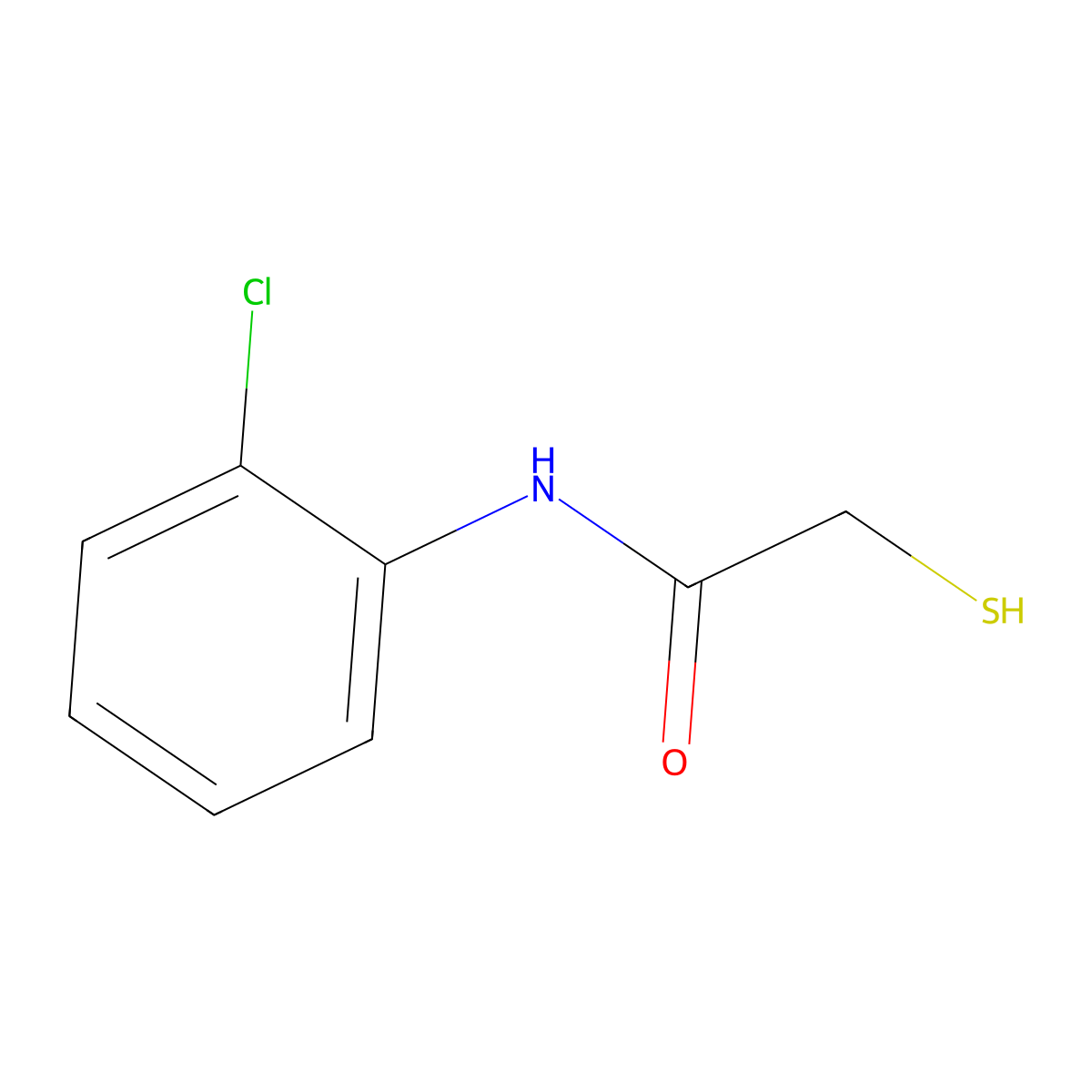 N-(2-chlorophenyl)-2-mercaptoacetamide molecular structure, CAS 17223-64-2