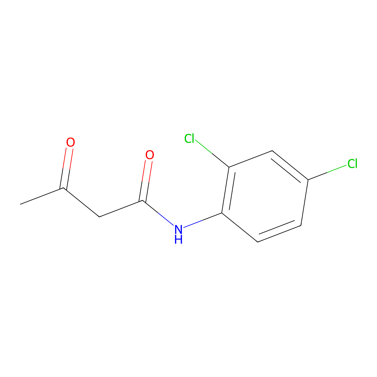 2',4'-Dichloroacetoacetanilide molecular structure, CAS 17223-66-4
