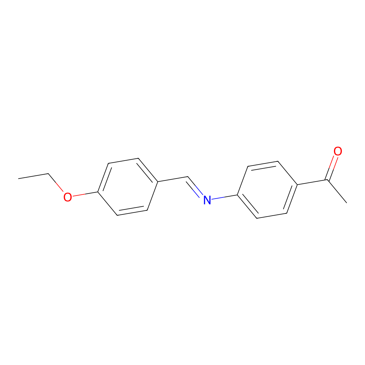 N-(4-Ethoxybenzylidene)-4-acetylaniline molecular structure, CAS 17224-17-8