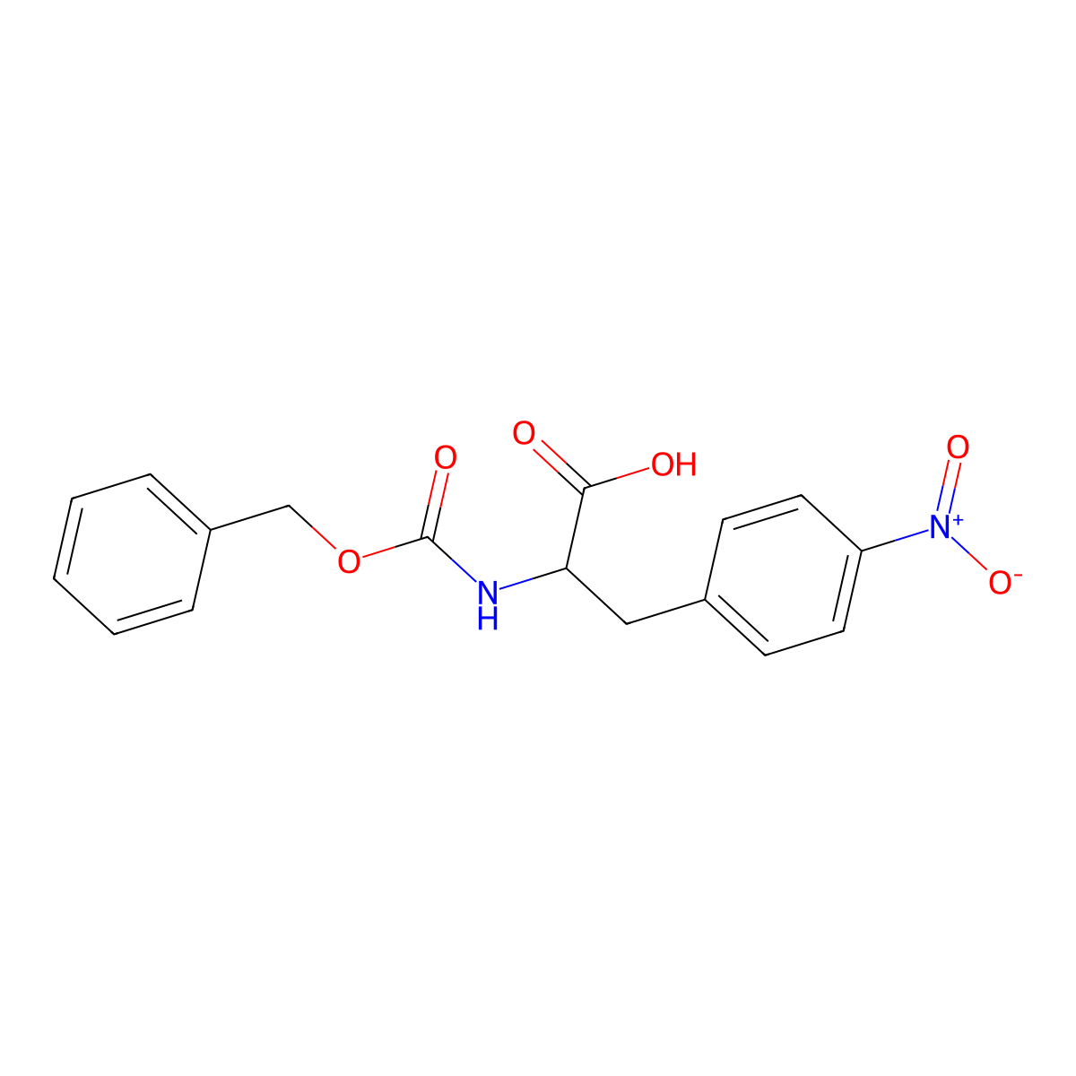 Cbz-4-nitrophenylalanine molecular structure, CAS 17224-90-7
