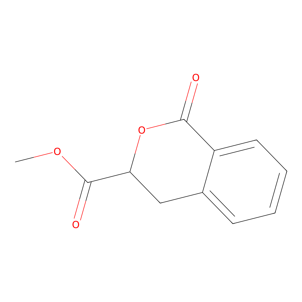 Methyl 3,4-dihydro-1-oxo-1H-2-benzopyran-3-carboxylate molecular structure, CAS 17225-04-6