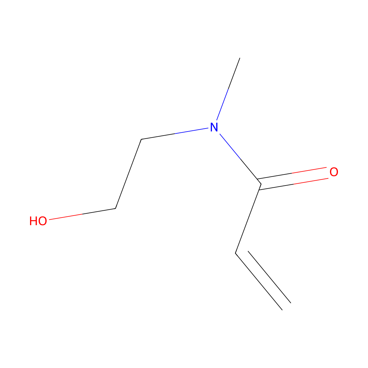 N-(2-hydroxyethyl)-N-methylprop-2-enamide molecular structure, CAS 17225-73-9