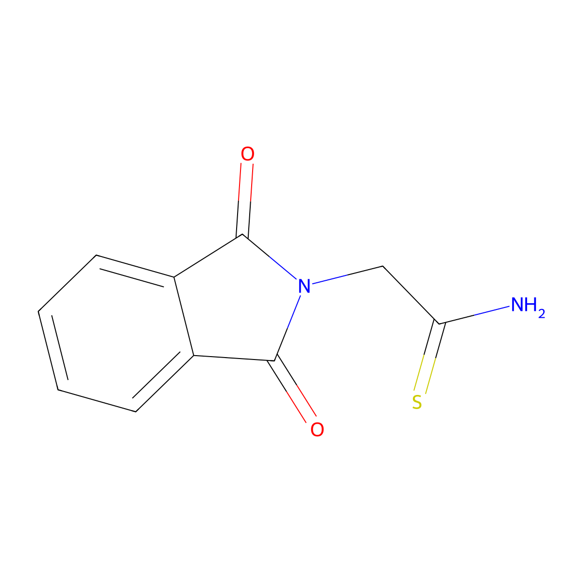 2-(1,3-dioxo-1,3-dihydro-2H-isoindol-2-yl)ethanethioamide molecular structure, CAS 172261-05-1