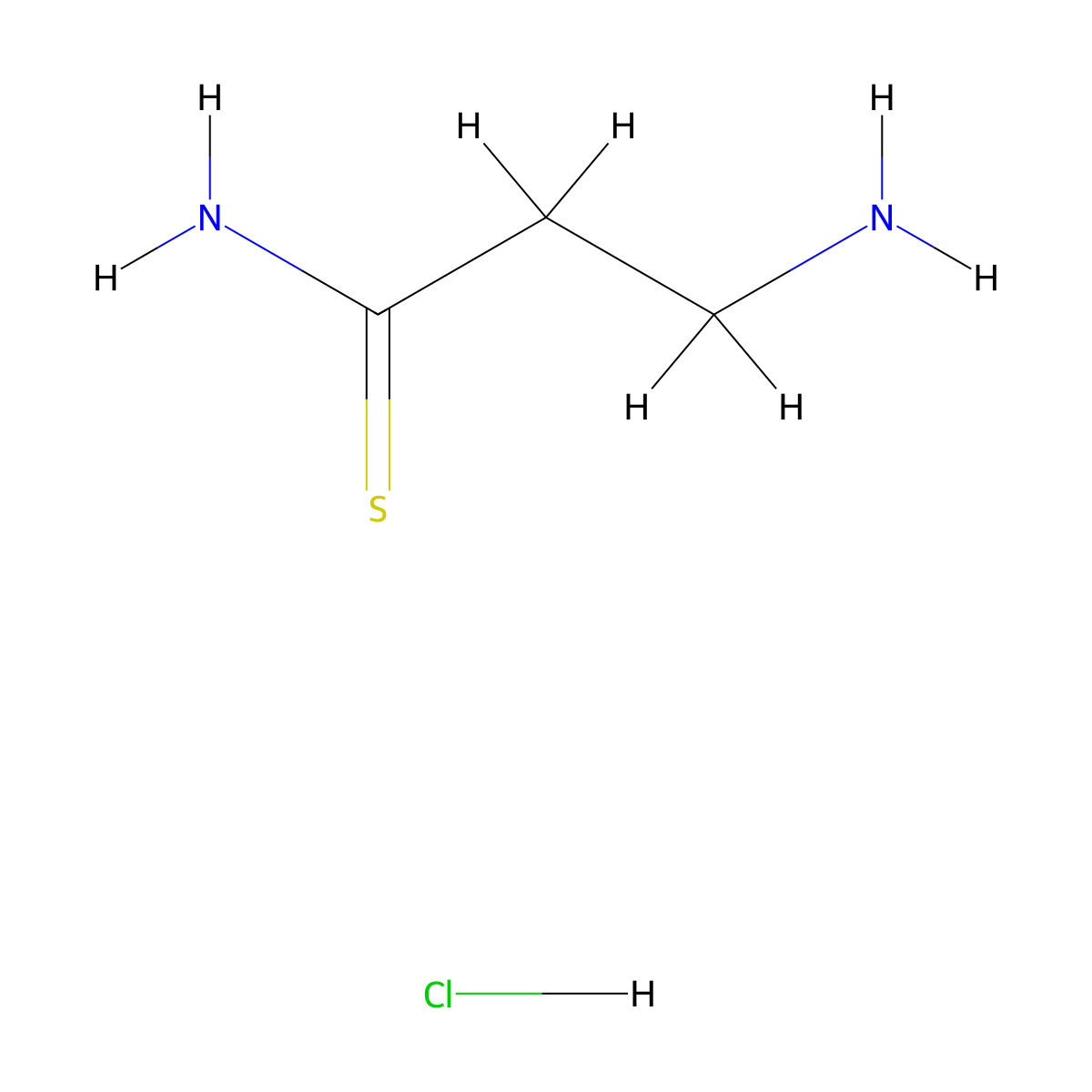 3-Aminopropanethioamide hydrochloride molecular structure, CAS 172261-07-3