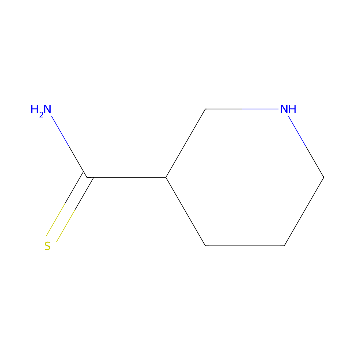 Piperidine-3-carbothioamide molecular structure, CAS 172261-29-9