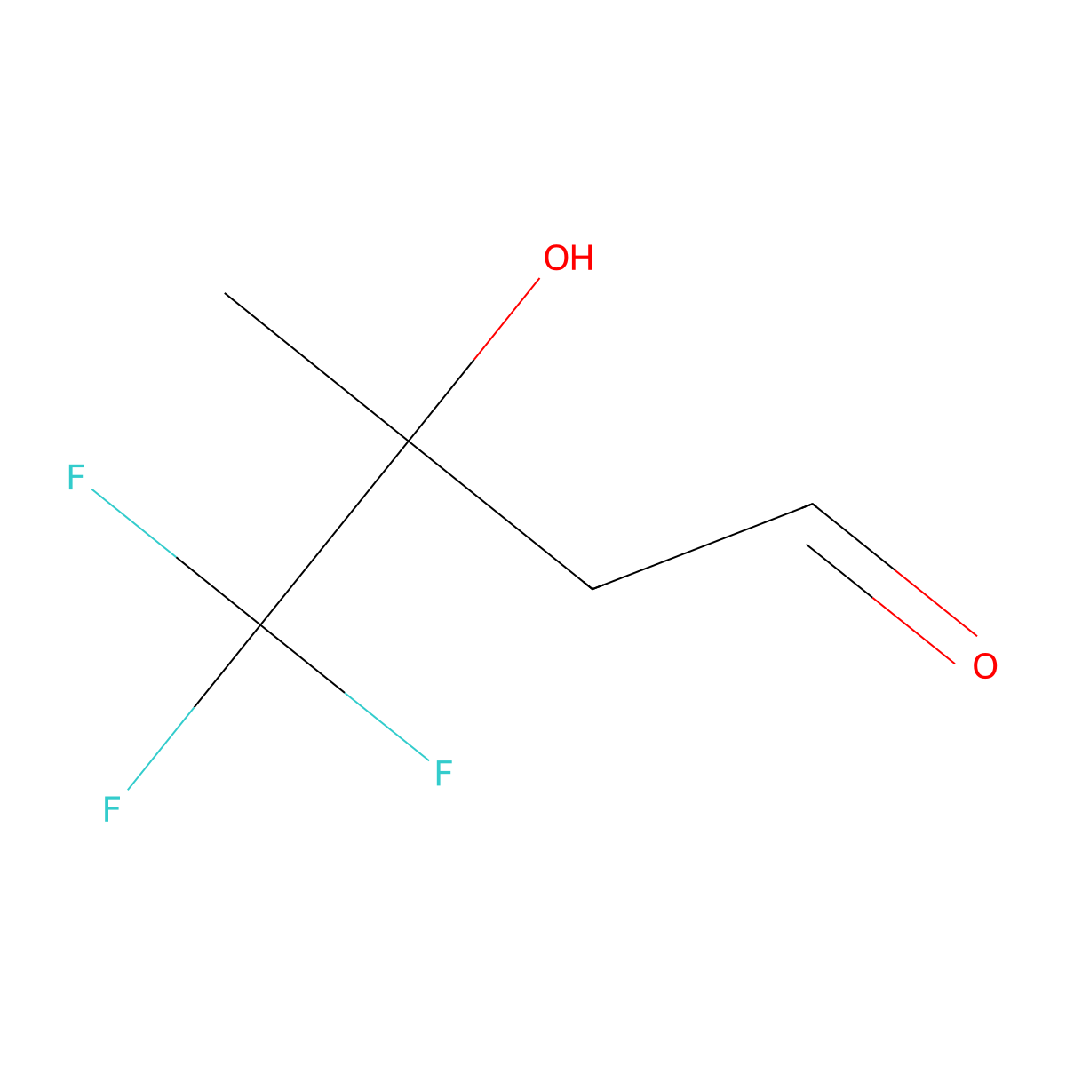 4,4,4-Trifluoro-3-hydroxy-3-methylbutanal molecular structure, CAS 172264-40-3