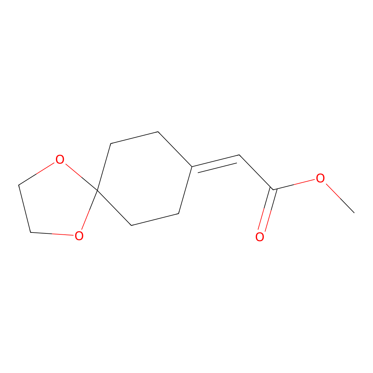 Methyl 2-(1,4-dioxaspiro[4.5]decan-8-ylidene)acetate molecular structure, CAS 172270-85-8