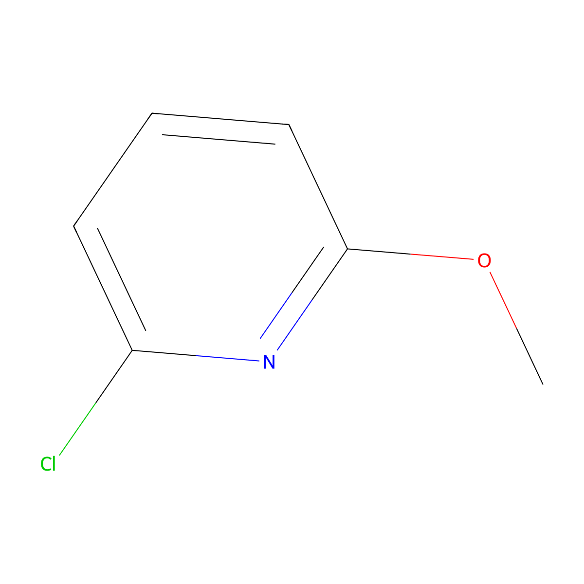 2-Chloro-6-methoxypyridine molecular structure, CAS 17228-64-7