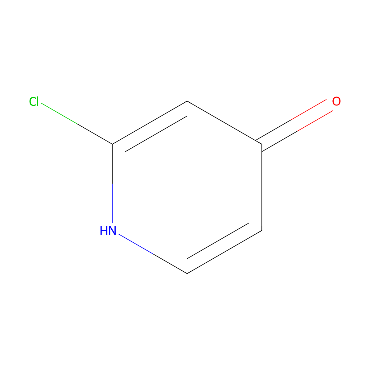 2-Chloro-4(1H)-pyridinone molecular structure, CAS 17228-67-0
