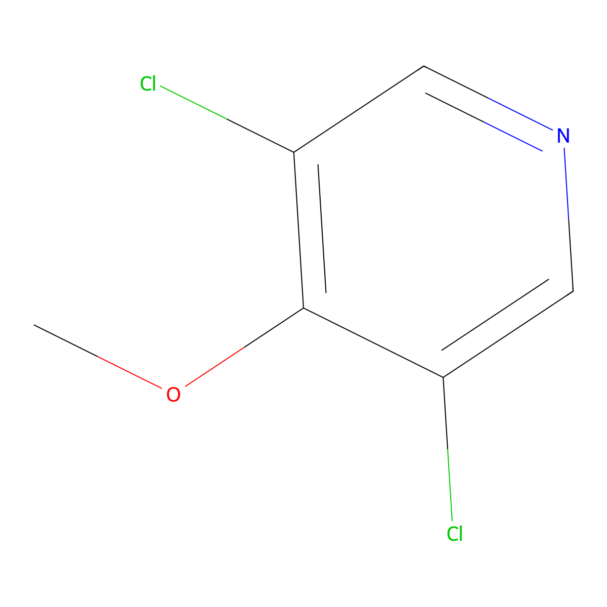 3,5-Dichloro-4-methoxypyridine molecular structure, CAS 17228-73-8