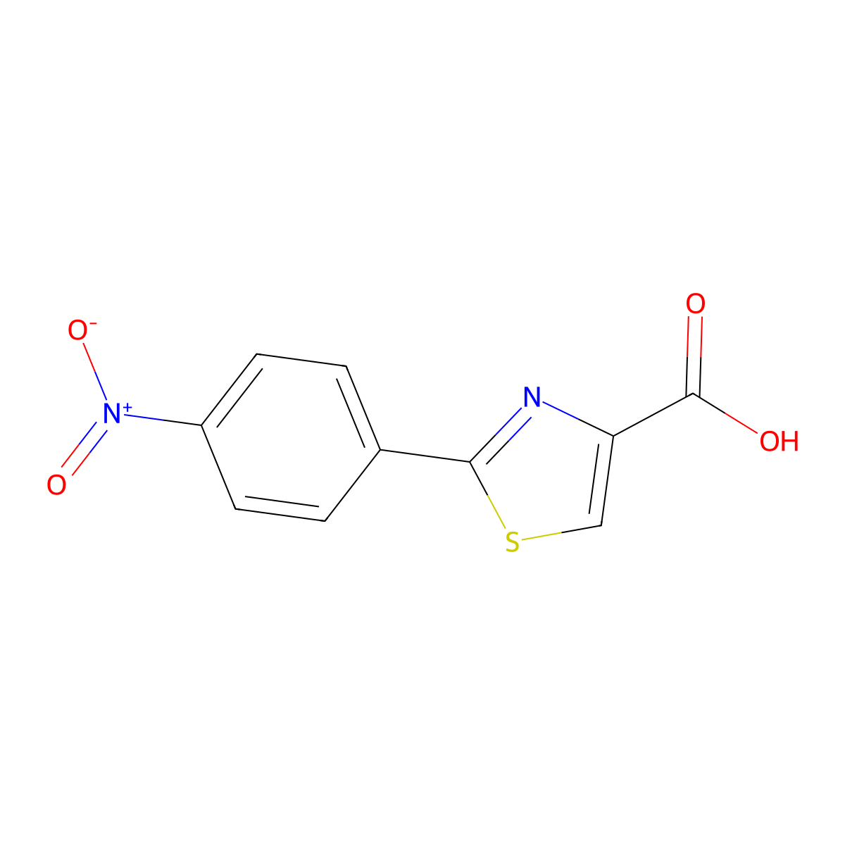 2-(4-nitrophenyl)-1,3-thiazole-4-carboxylic Acid molecular structure, CAS 17228-97-6