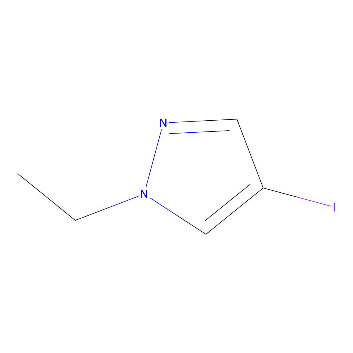 1-Ethyl-4-iodo-1H-pyrazole molecular structure, CAS 172282-34-7