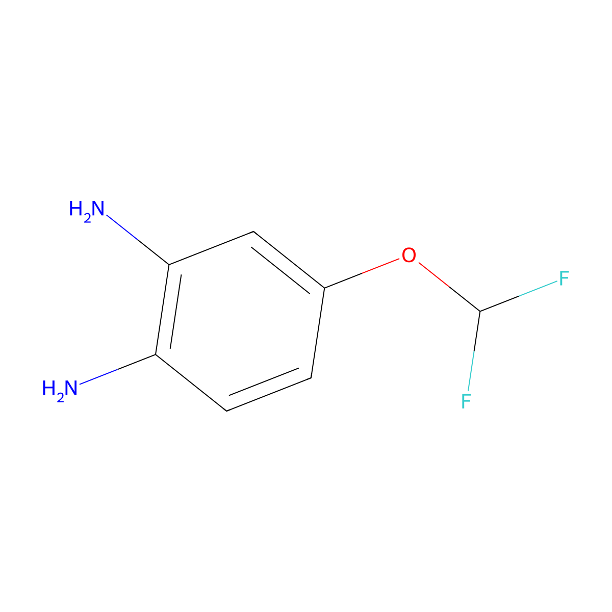 4-(Difluoromethoxy)benzene-1,2-diamine molecular structure, CAS 172282-50-7