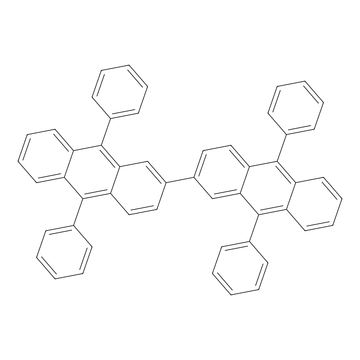9,9',10,10'-Tetraphenyl-2,2'-bianthracene molecular structure, CAS 172285-72-2
