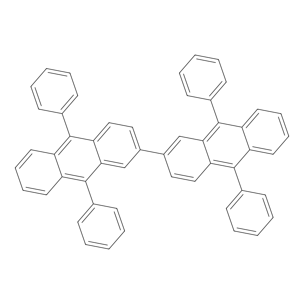 9,9',10,10'-Tetraphenyl-2,2'-bianthracene molecular structure, CAS 172285-72-2