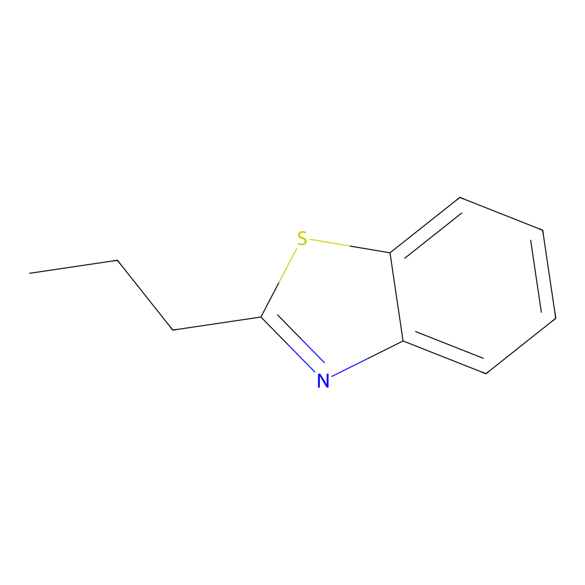 2-Propyl-1,3-benzothiazole molecular structure, CAS 17229-76-4