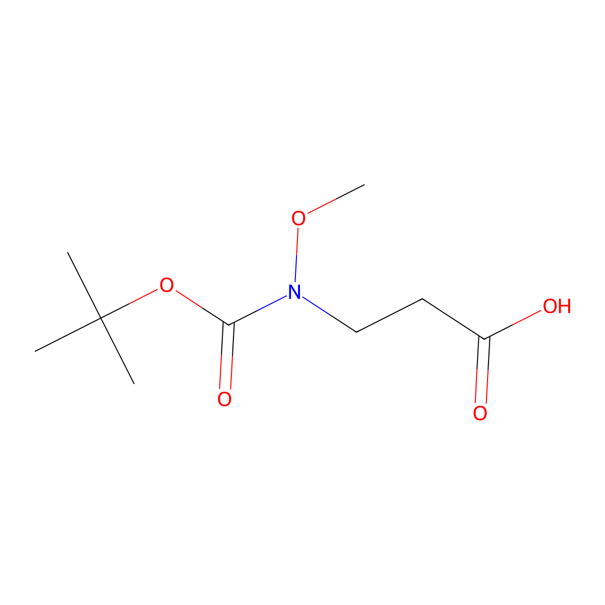 N-(tert-Butoxycarbonyl)-N-methoxy-beta-alanine molecular structure, CAS 172299-81-9