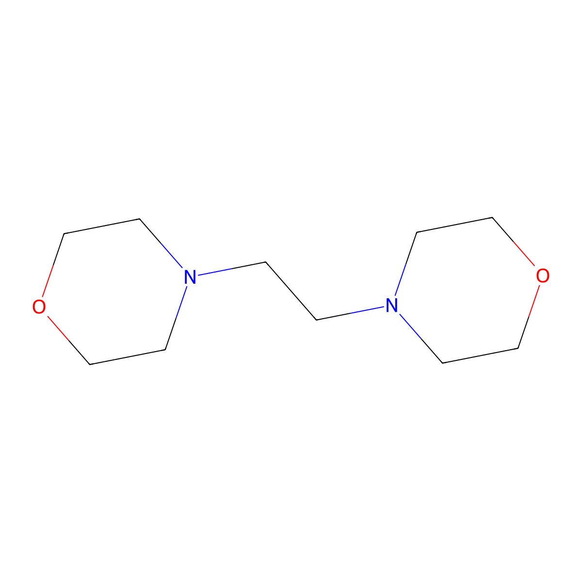 Morpholine, 4,4'-(1,2-ethanediyl)bis- molecular structure, CAS 1723-94-0