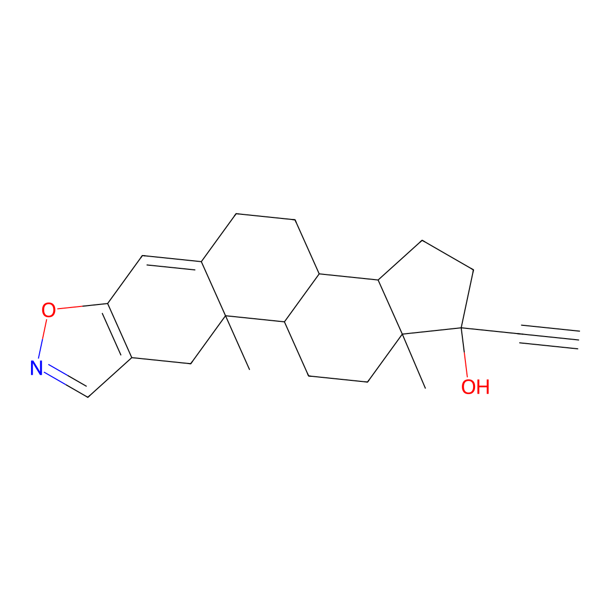 Danazol molecular structure, CAS 17230-88-5