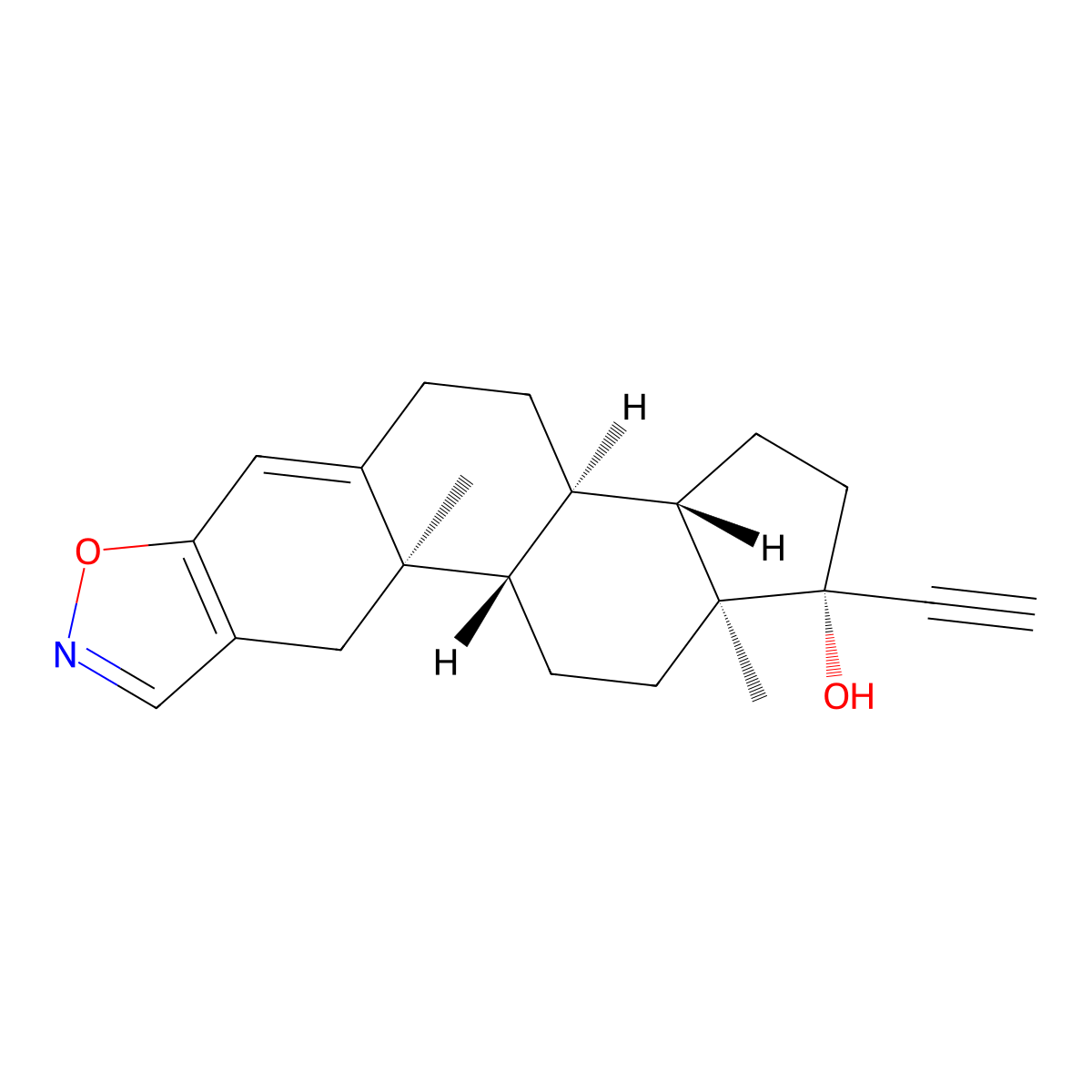 Danazol molecular structure, CAS 17230-88-5