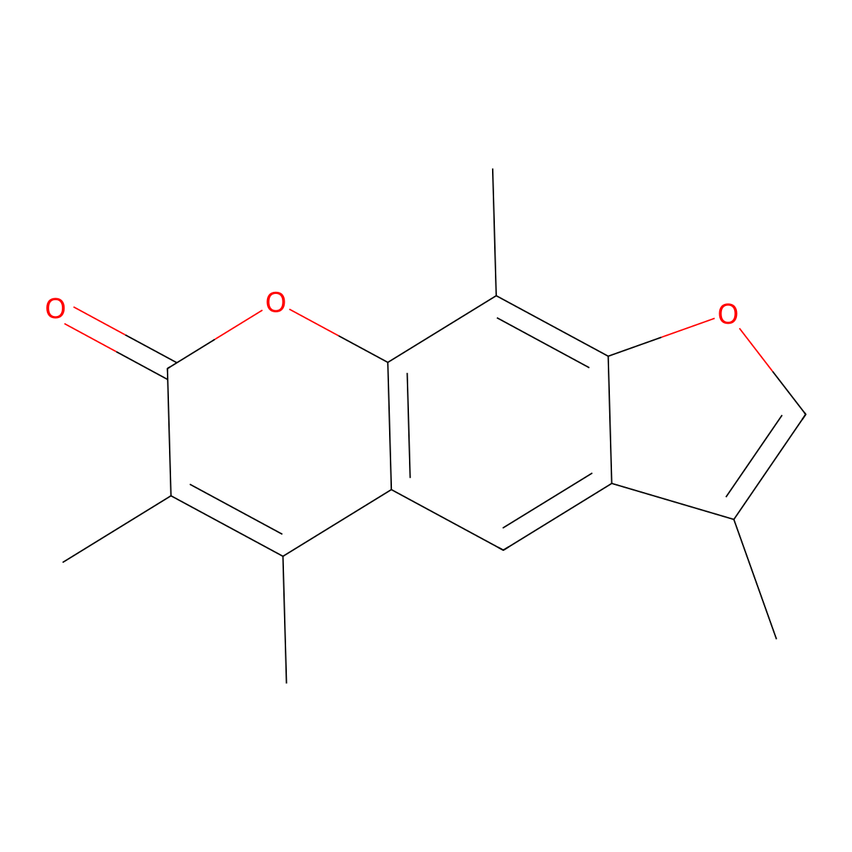 3,5,6,9-Tetramethyl-7H-furo[3,2-G]chromen-7-one molecular structure, CAS 17231-03-7