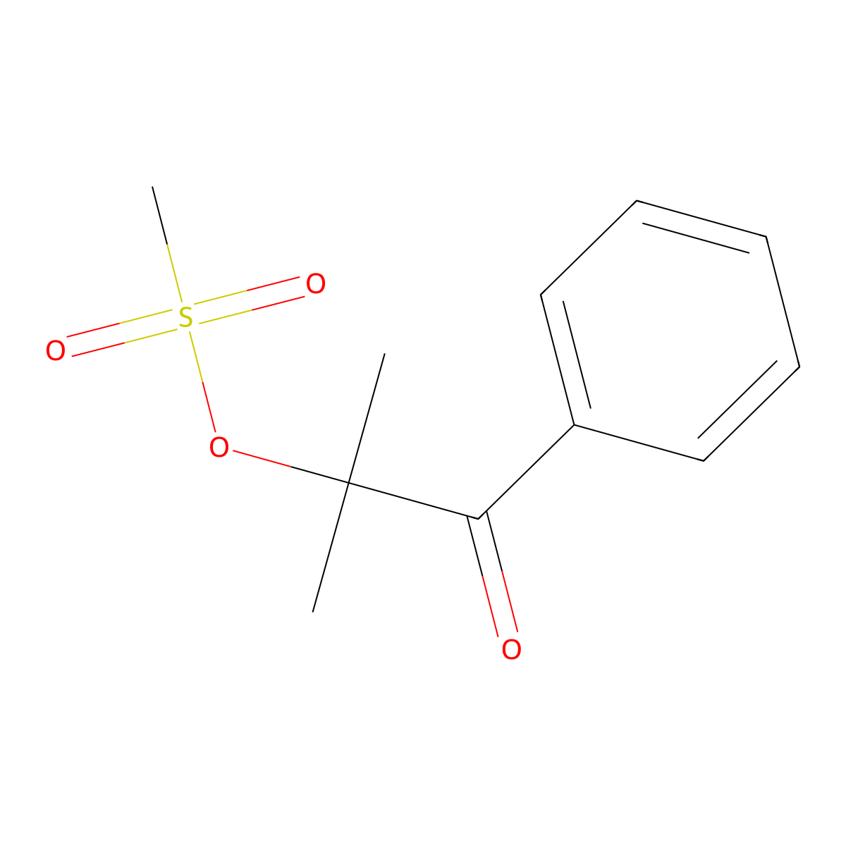 2-Methyl-1-oxo-1-phenylpropan-2-yl methanesulfonate molecular structure, CAS 17231-17-3