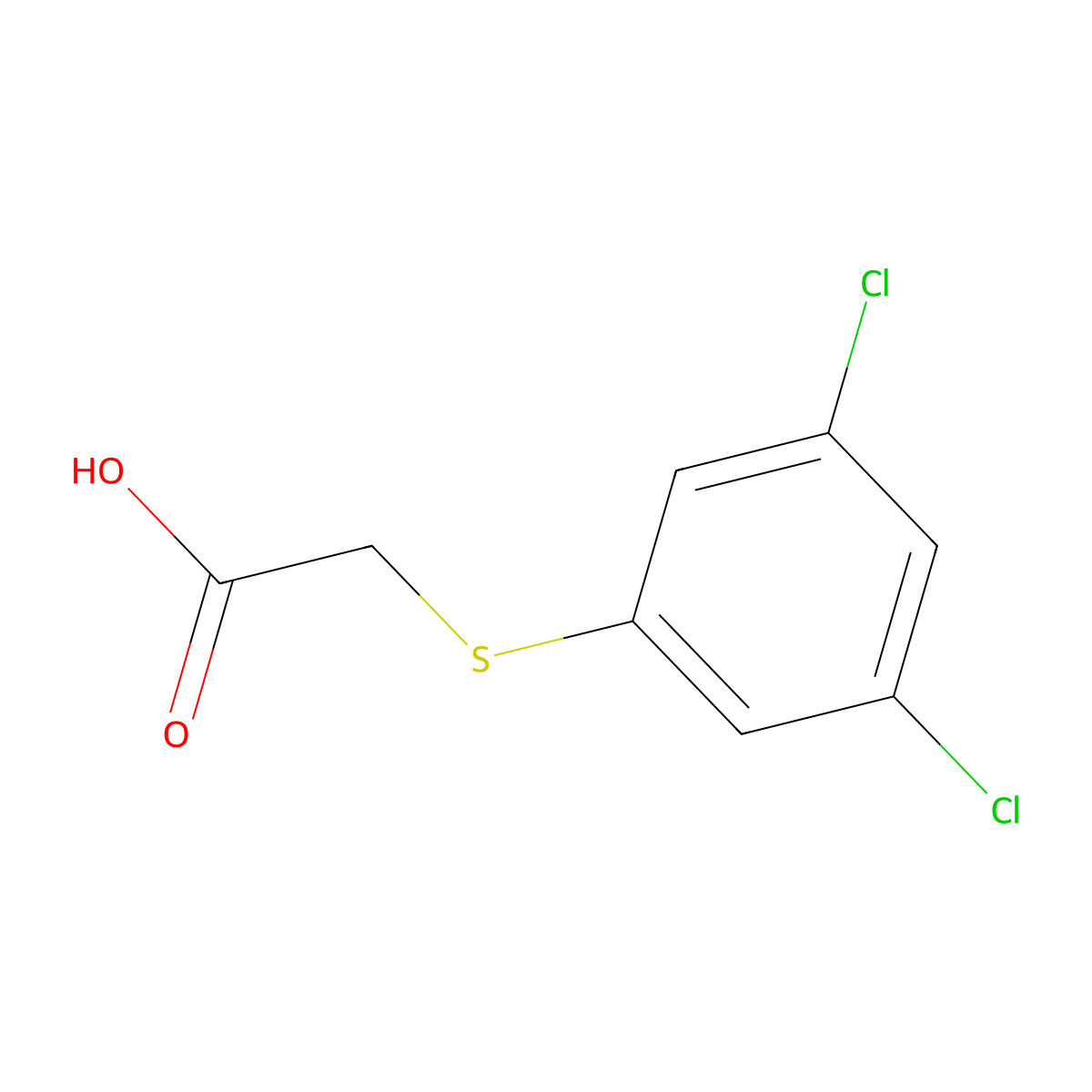 2-[(3,5-Dichlorophenyl)sulfanyl]acetic acid molecular structure, CAS 17231-93-5