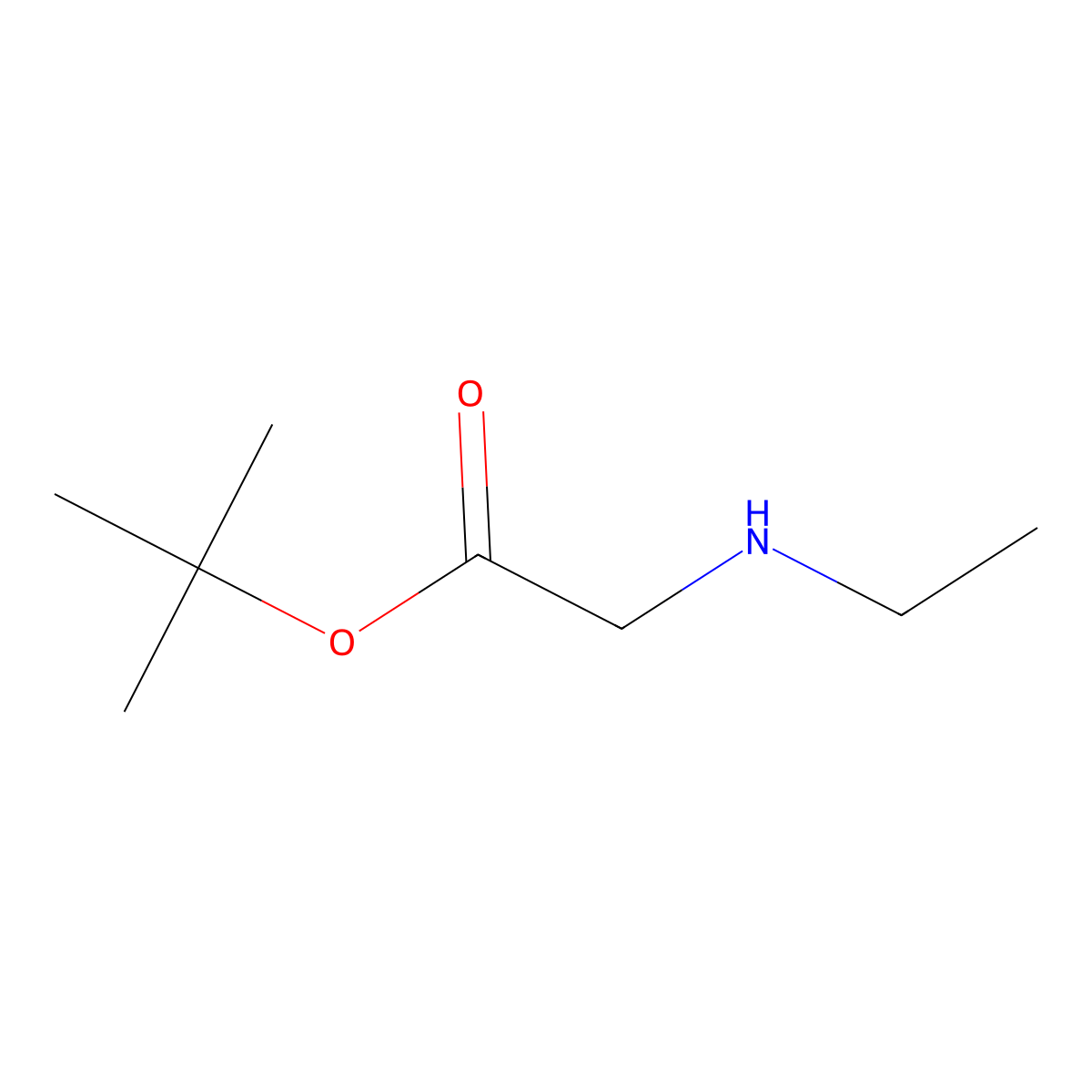 tert-Butyl 2-(ethylamino)acetate molecular structure, CAS 172317-17-8