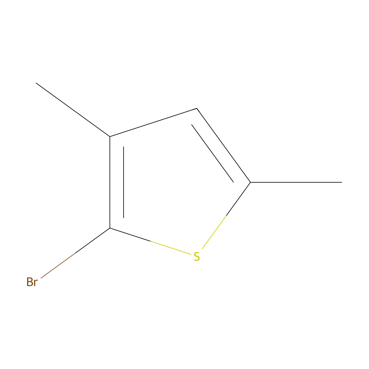 2-Bromo-3,5-dimethylthiophene molecular structure, CAS 172319-76-5