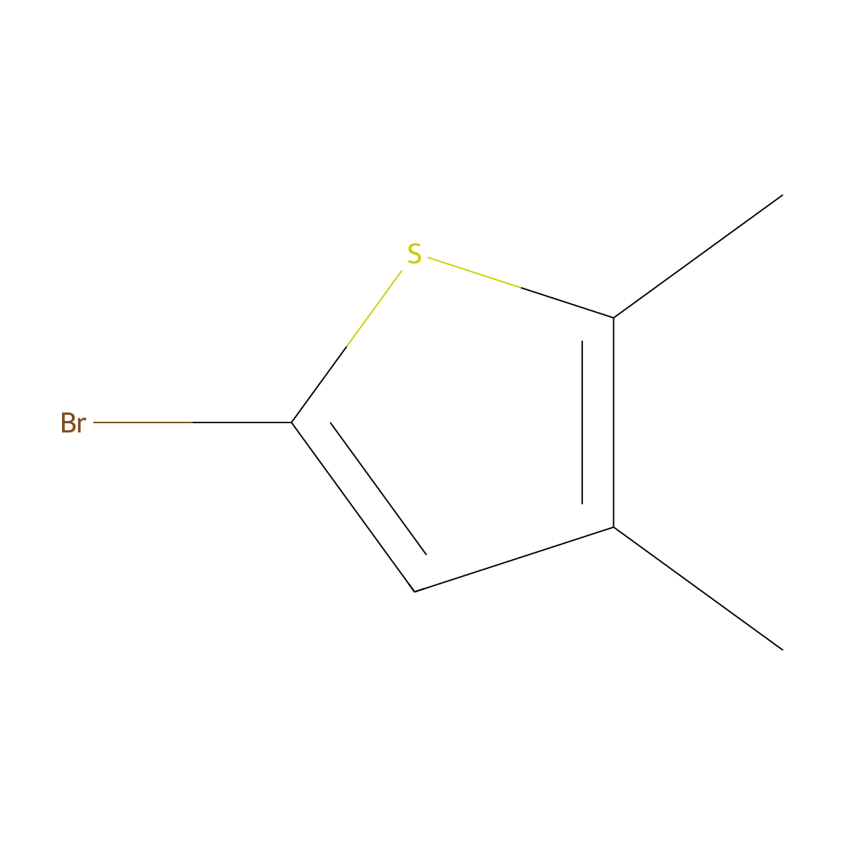 5-Bromo-2,3-dimethylthiophene molecular structure, CAS 172319-78-7