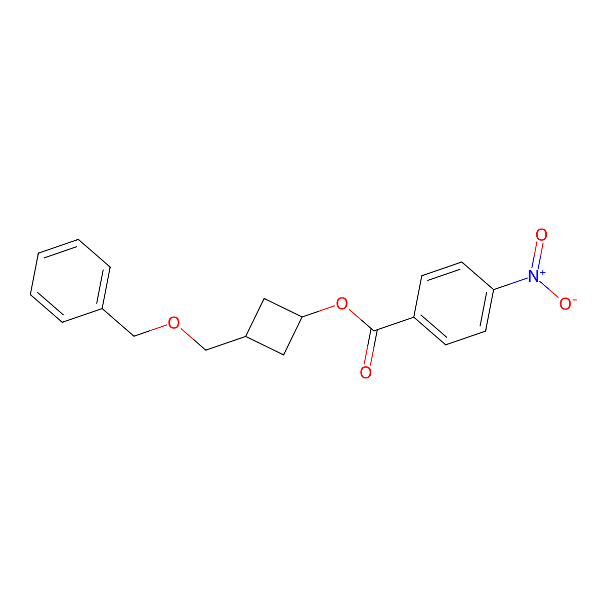 trans-3-(Benzyloxymethyl)cyclobutyl4-nitrobenzoate molecular structure, CAS 172324-70-8