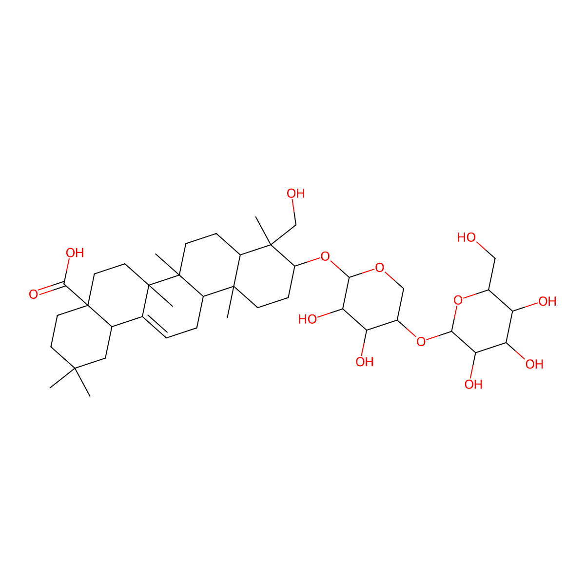 Haderagenin 3-O-(O-Beta-D-Glucopyranosyl-(1->4)-Alpha-L-Arabinopyranoside) molecular structure, CAS 17233-22-6
