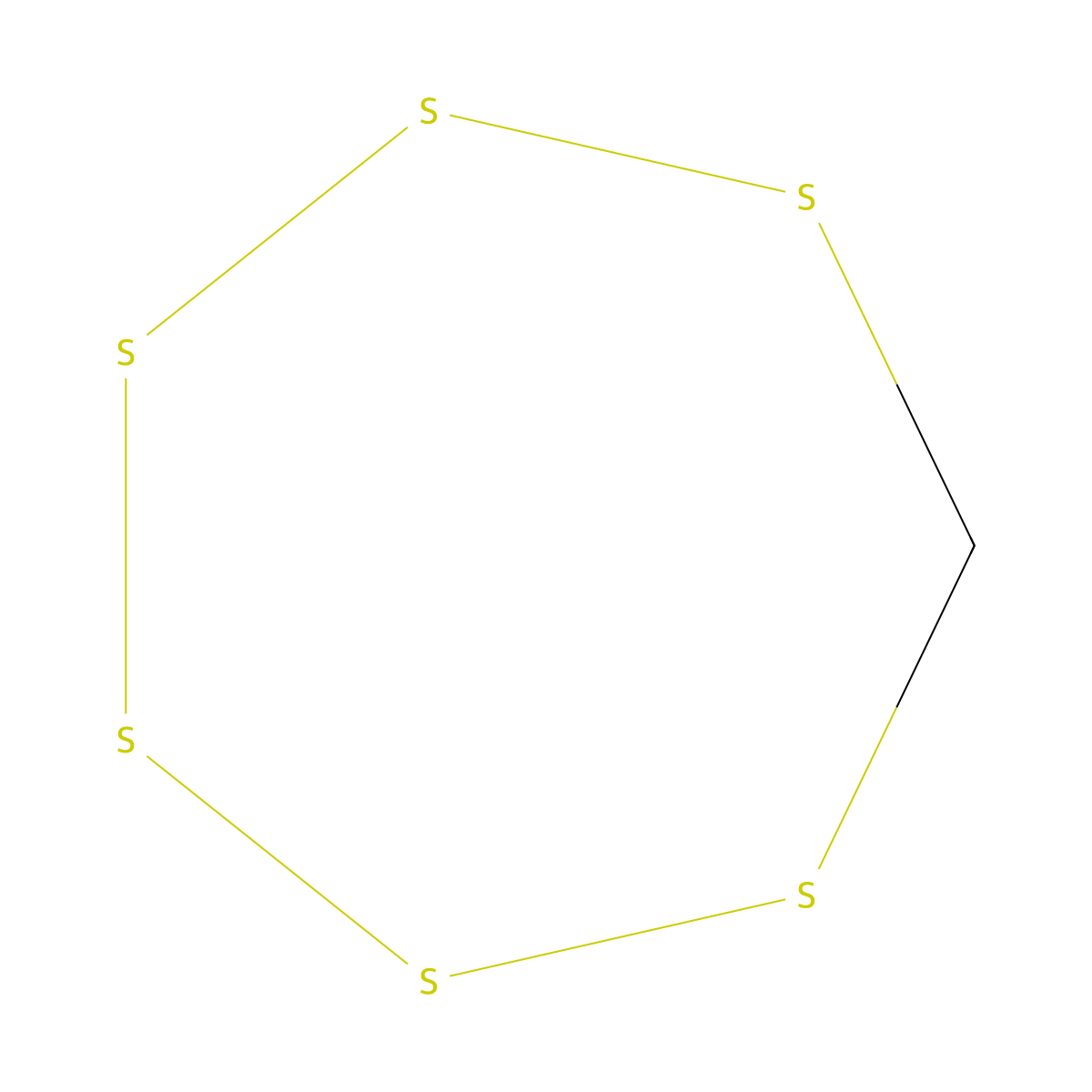 Hexathiepane molecular structure, CAS 17233-71-5