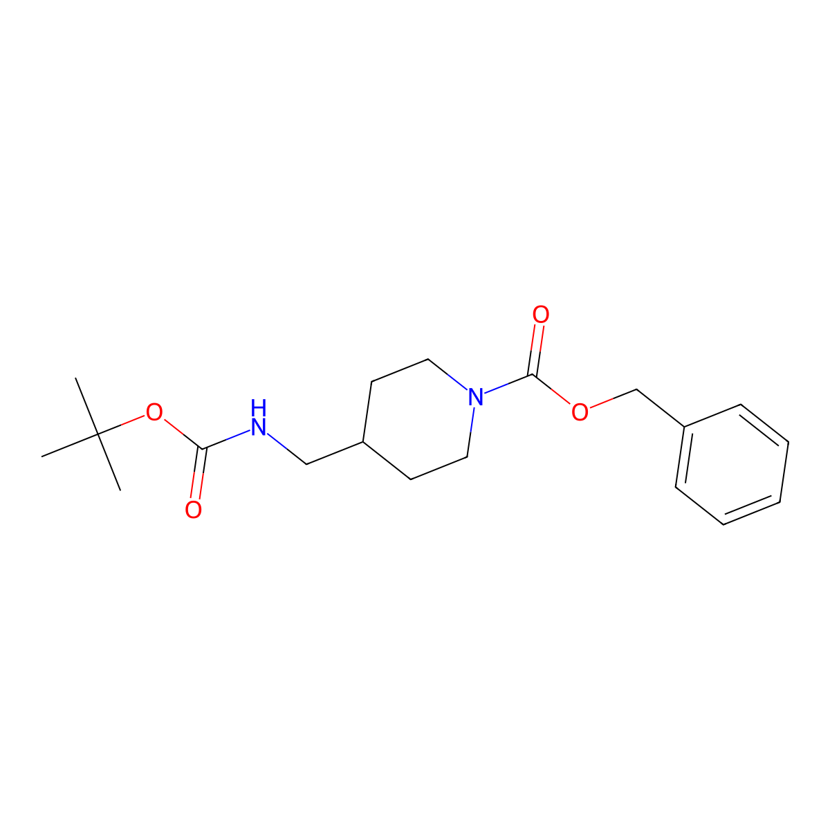 1-N-Cbz-4-N-(Boc-aminomethyl)piperidine molecular structure, CAS 172348-56-0