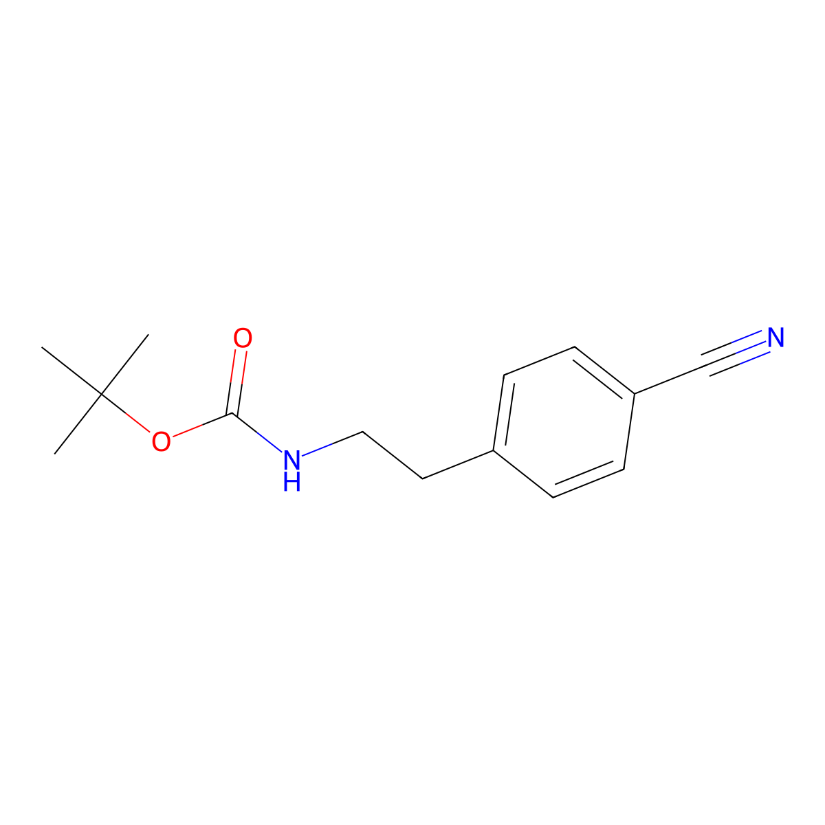 tert-Butyl 4-cyanophenethylcarbamate molecular structure, CAS 172348-86-6