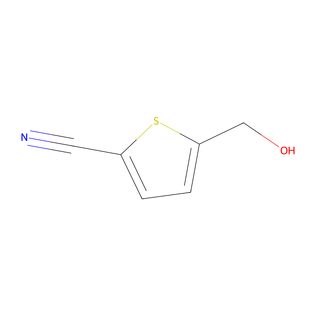 5-(Hydroxymethyl)thiophene-2-carbonitrile molecular structure, CAS 172349-09-6