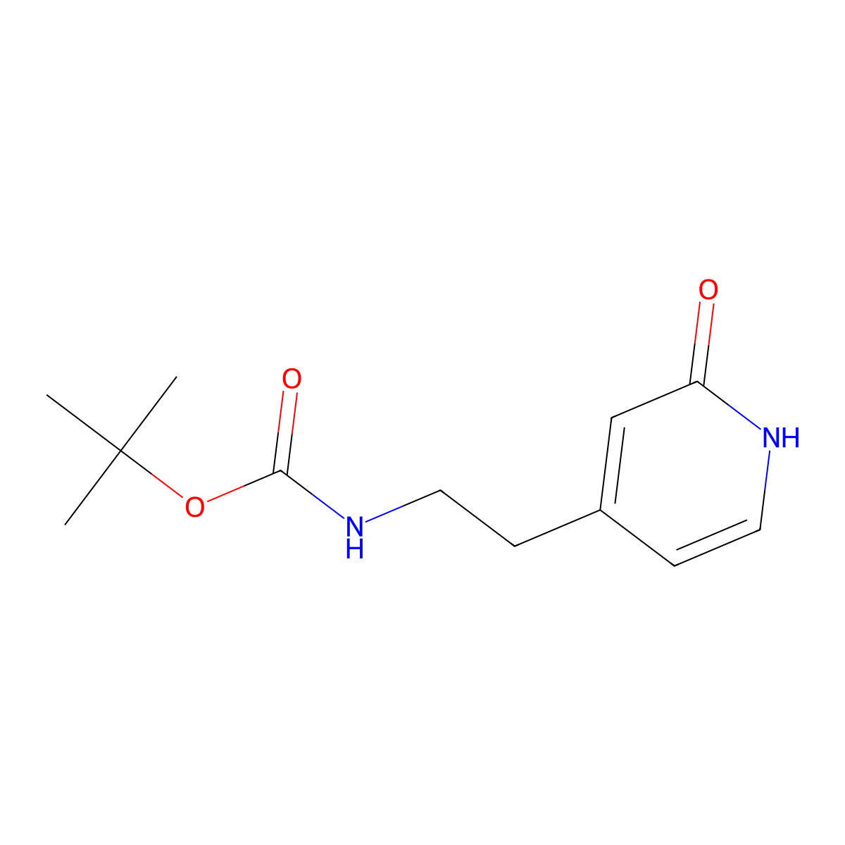 tert-butyl N-[2-(2-hydroxypyridin-4-yl)ethyl]carbamate molecular structure, CAS 172349-22-3