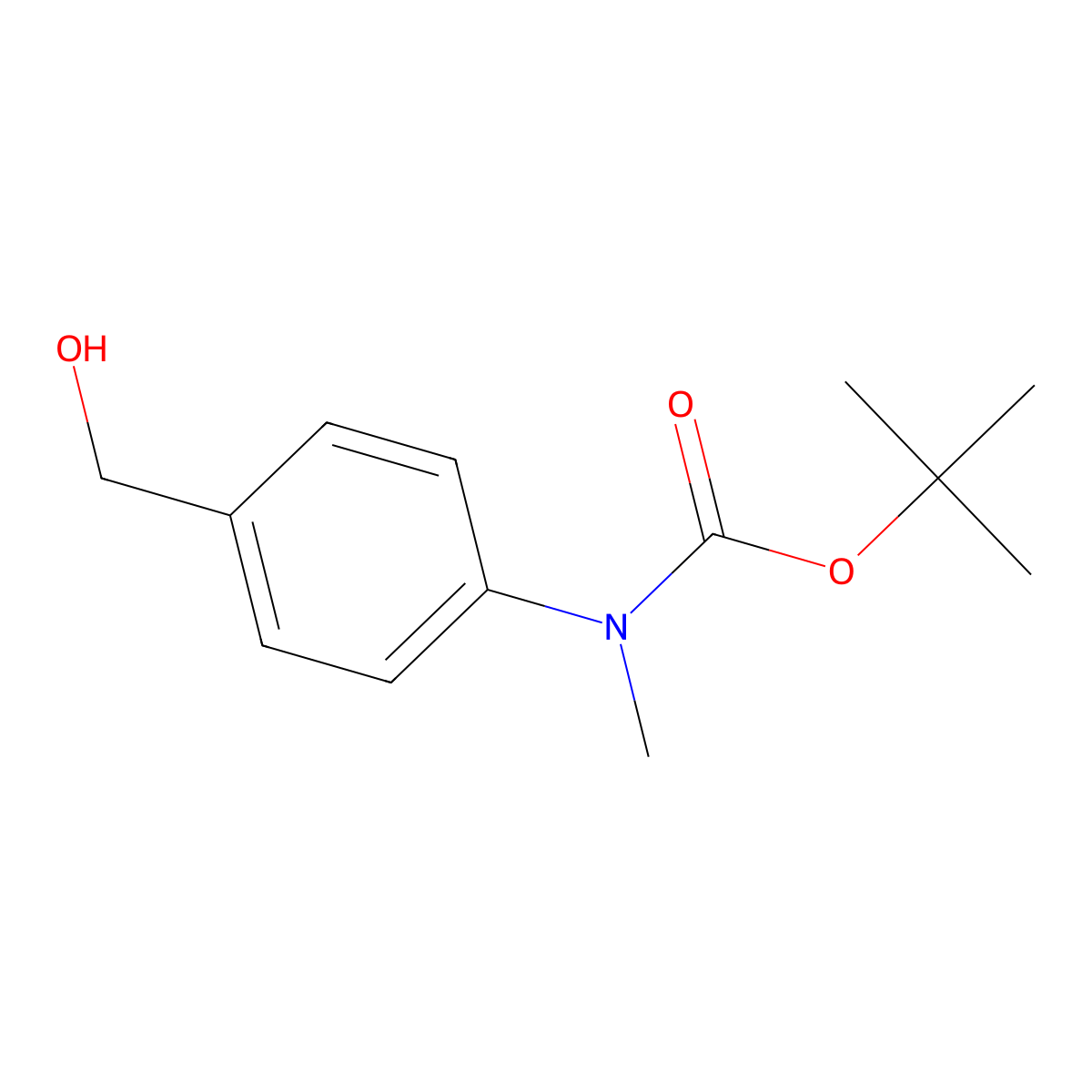 tert-Butyl 4-(hydroxymethyl)phenyl(methyl)carbamate molecular structure, CAS 172353-84-3