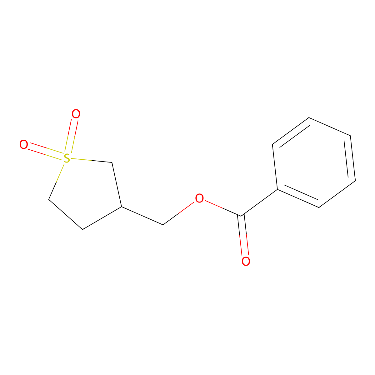 (1,1-Dioxothiolan-3-yl)methyl benzoate molecular structure, CAS 17236-21-4